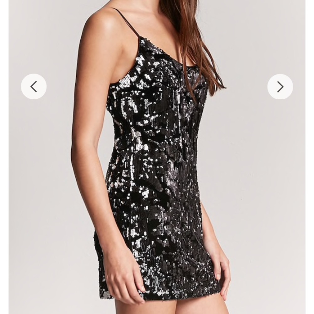 NWT. Forever 21 cami sequin mini dress. Large.